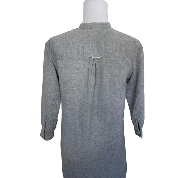 TOAST Dress Midi Gauzy 100% Cotton Gray Size XS - Picture 6 of 11